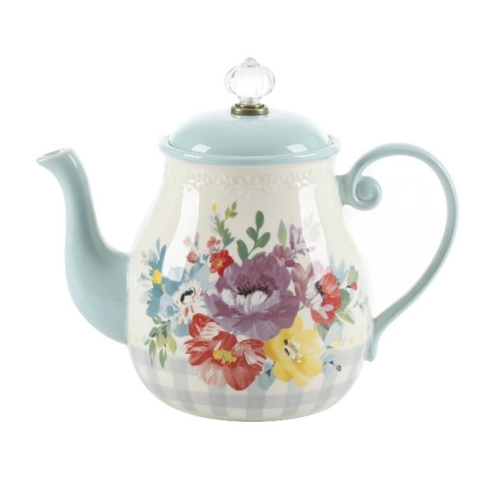 Pioneer woman sweet romance blossom tea kettle 1.48 quarts new